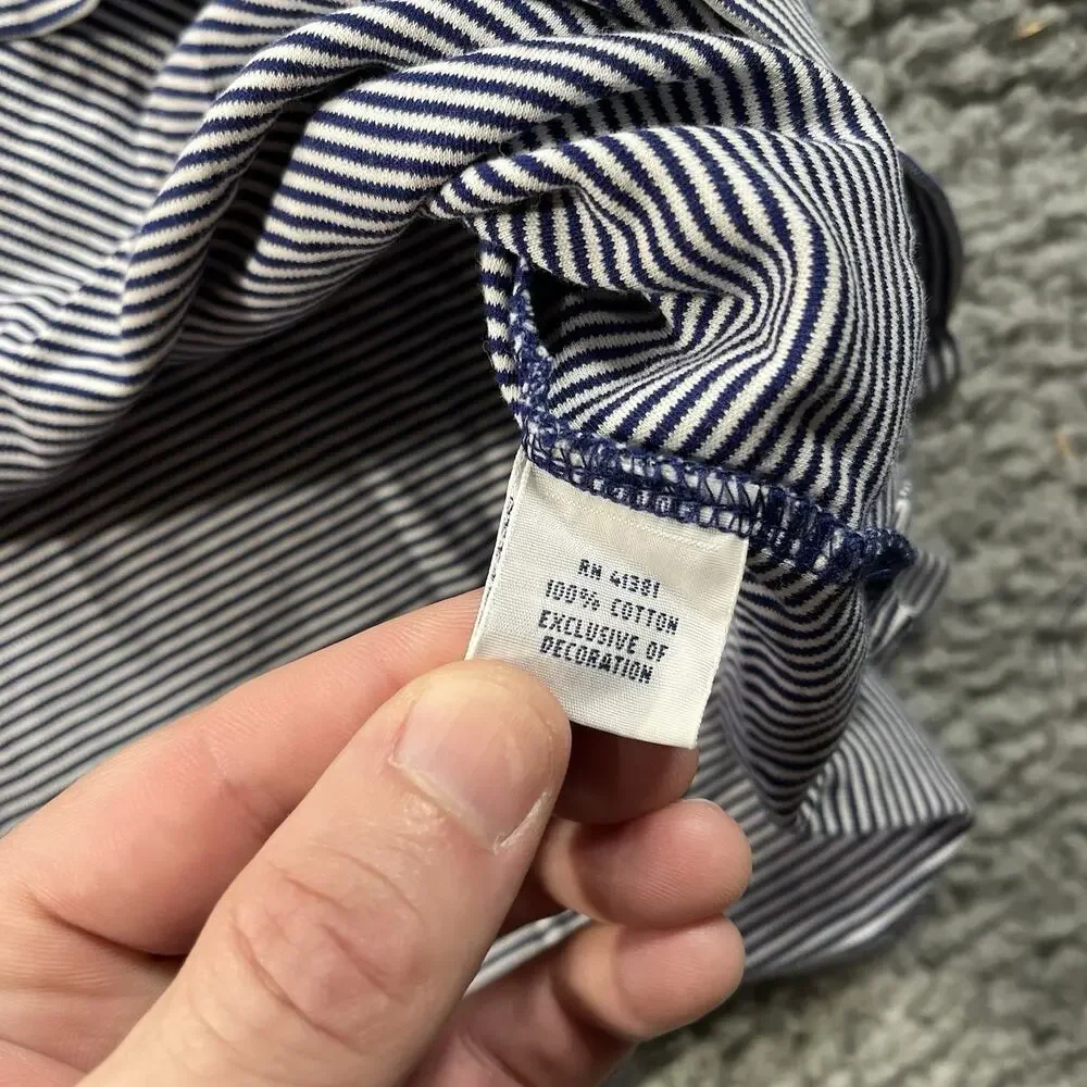 Polo Ralph Lauren Pima Soft Touch Polo Shirt Mens XLT Tall Blue White Striped